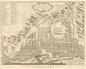 Plan dAmboine, tel qu'il étoit en 1718 [Plan of Ambon, as it was in 1718]