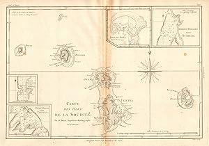 [Cook 3e Voyage] Carte des Isles de la Société // Isle de Noël // Havre d'Owarre dans Huaheine //...