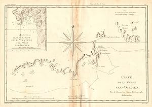 [Cook 3e Voyage] Carte de la Terre Van Diemen // Plan de la Baye de lAventure, sur la Terre Van-...