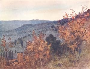 Seller image for View over the Tuscan Hills, from the "Torre Rossa," Fiesole for sale by Antiqua Print Gallery