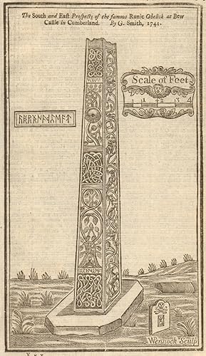 The South and East Prospects of the famous Runic Obelisk at Bewcastle in Cumberland. By G. Smith,...