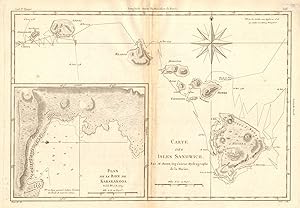 [Cook 3e Voyage] Carte des Isles Sandwich // Plan de la Baye de Karakakooa [Cook's 3rd Voyage - M...