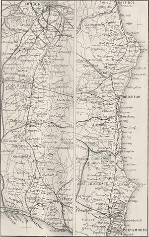 Bild des Verkufers fr London and Brighton, and South-Coast Railways (London to Brighton, Portsmouth & Hastings) zum Verkauf von Antiqua Print Gallery