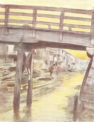 Seller image for A Canal in Osaka for sale by Antiqua Print Gallery