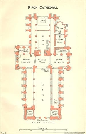 Bild des Verkufers fr Ripon Cathedral zum Verkauf von Antiqua Print Gallery