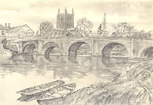 Immagine del venditore per Wye Bridge, Hereford venduto da Antiqua Print Gallery