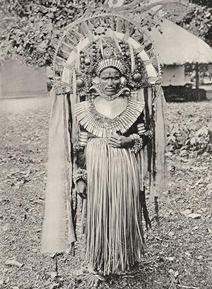 Nalke "Devil-dancer." - The so-called "devil-dancers" of the Tulu country, dressed up in an appro...
