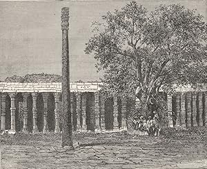 The iron column of the King Dhava, Koutub, Delhi