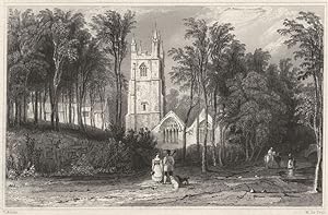 Bild des Verkufers fr St. Mawgon Church and Lanhern Nunnery, Cornwall zum Verkauf von Antiqua Print Gallery