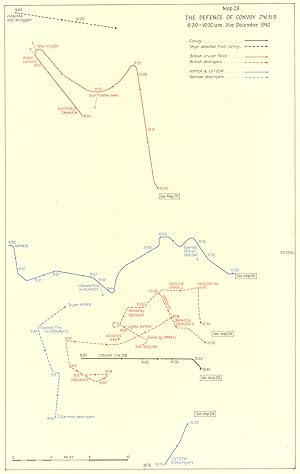 Map 28. The defence of Convoy JW.51B 8:30-10:30 a.m.31st December 1942