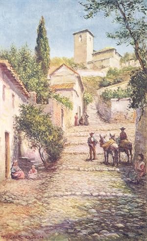 Seller image for Granada-Street in the old Quarter for sale by Antiqua Print Gallery