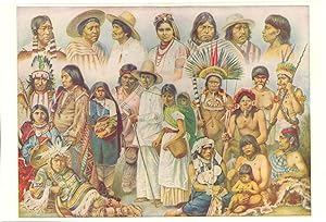 American native races; 1. Labrador Eskimo woman; 2. Mexican of the coast; 3. Mexican of the highl...