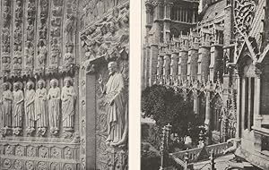 Bild des Verkufers fr Notre-dame: Statues du porche central; Contreforts de Notre-dame zum Verkauf von Antiqua Print Gallery