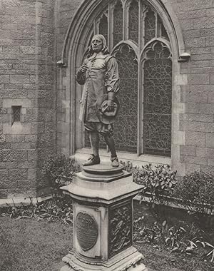 Milton's statue outside his own Burial-Place in the City
