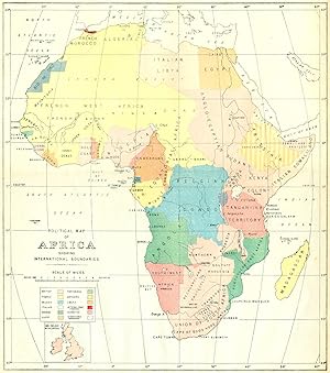 Political Map of Africa showing International Boundaries