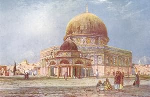 The dome of the rock (Mosque of Omar) with the dome of the chain (Kubbet es Silseleh) in the fore...
