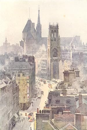 Imagen del vendedor de Looking West up Fleet street to the Law Courts a la venta por Antiqua Print Gallery