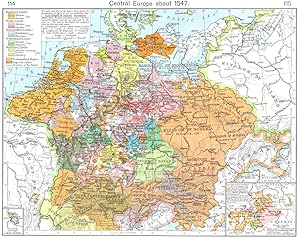 Central Europe about 1547; Insets: Principality of Orange; Wettin Lands