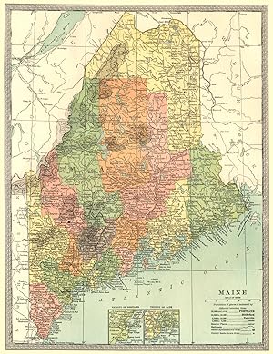Maine; Inset Maps of Vicinity of Portland; Vicinity of Bath
