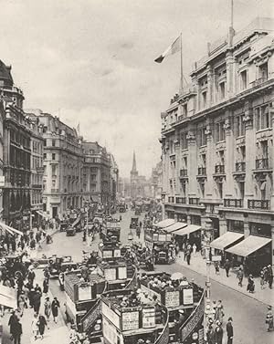 Bild des Verkufers fr Upper part of regent street, the Paradise of London's shoppers zum Verkauf von Antiqua Print Gallery