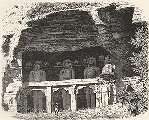 View of the Cavern of Tirthankars, near Gwalior