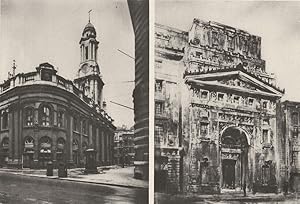 Lloyd's Premises at the Royal exchange and an Architect's drawing of the New Premises in Leadenha...