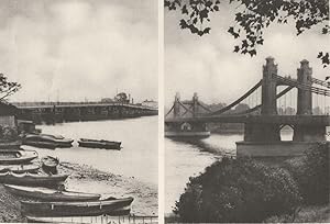 Past and present bridges between Battersea and Chelsea