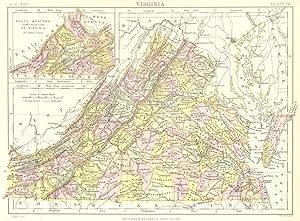 Virginia; Inset map of South western continuation of Virginia