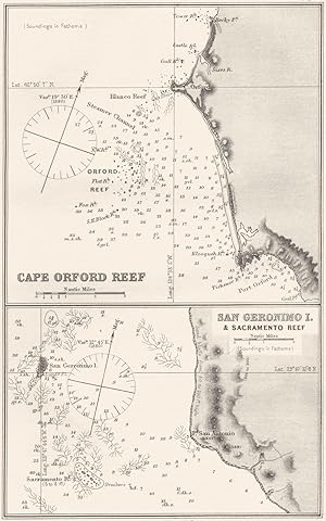 Image du vendeur pour Cape Orford Reef; San Geronimo I. & Sacramento Reef mis en vente par Antiqua Print Gallery