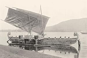 A Long-voyage sailing boat - The boats in which the natives of the Hermit islands make their long...