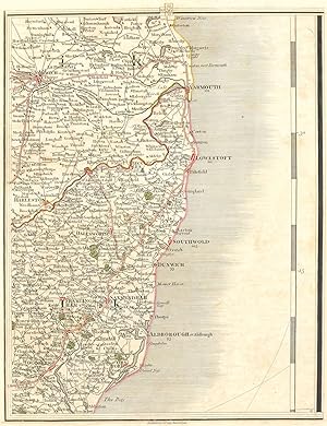[no title] - Map section 36 from Cary's New Map of England & Wales (1794), covering the Norfolk B...