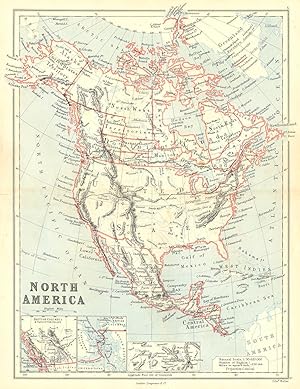 North America; Inset maps of British Columbia & Vancouver Island; British Columbia; Mexico