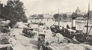 Imagen del vendedor de La Seine dans Paris: Port Saint-Nicolas a la venta por Antiqua Print Gallery