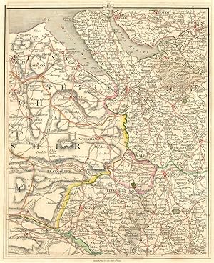 [no title] - Map section 40 from Cary's New Map of England & Wales (1794), covering Merseyside, N...