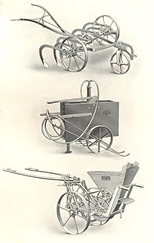 Seller image for Hop-Growing Machinery; 1. Howard Cultivator, as used for Hop Gardens. 2. Hand Spraying Machine. 3. Hop Sulphurating Machine for sale by Antiqua Print Gallery