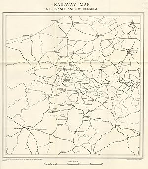 Railway Map, N.E. France and S.W. Belgium