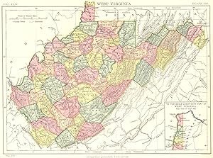 West Virginia; Inset map of the "Panhandle" or Northern part of West Virginia