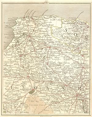 [no title] - Map section 12 from Cary's New Map of England & Wales (1794), covering part of north...