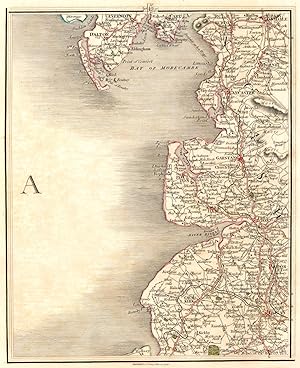 [no title] - Map section 49 from Cary's New Map of England & Wales (1794), covering the Lancashir...