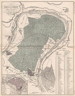 Plan de la Forêt de St. Germain; Inset map of Plan de Pontoise