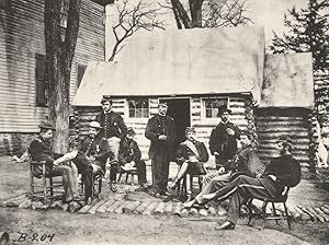 Pendant la guerre américaine de «Sécession», 1860-1865; Officiers d'etat-major du 6eme corps d'ar...