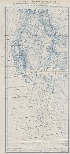 Isogonic lines for the year 1783 Constructed from observations made by Spanish Navigators between...