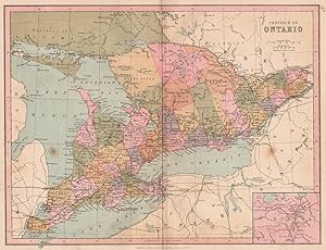 Province of Ontario; Inset map of Manitoba