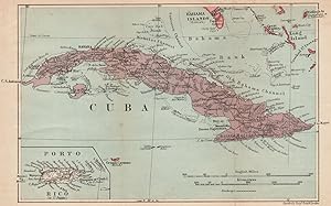 Cuba; Inset map of Porto Rico