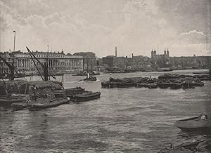 Seller image for View down The Thames from London Bridge for sale by Antiqua Print Gallery