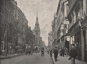 Imagen del vendedor de Cheapside, with Bow Church, looking West a la venta por Antiqua Print Gallery