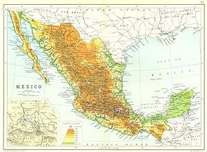 Mexico; Inset map of Puebla
