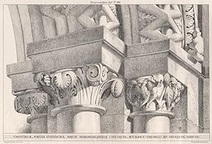 Imagen del vendedor de Capitals, from Chancel Arch. Broadwater Church, Sussex a la venta por Antiqua Print Gallery