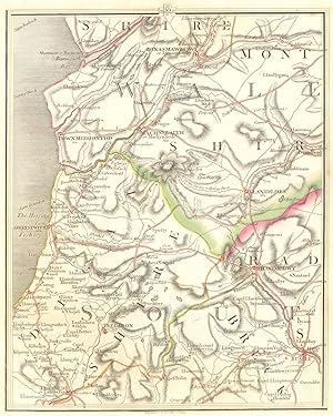 [no title] - Map section 30 from Cary's New Map of England & Wales (1794), covering the Cambrian ...