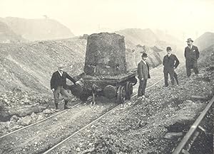 Manufacture of Basic Slag; A Slag Heap. A "Ball" of Basic slag about to be Tipped